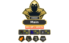 Main | TTL: 1846 | CL: 109 | QP: 301 [Fire Cape, B Gloves, Ava's, MM2, MM1, DS2, Void, Torso, SOTE, Mithril Gloves + MORE!]