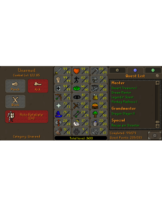 Main | Staker | TTL: 1400 | CL: 122 | QP: 205 [Max Melee, B Gloves, Ava's, MM1, DS2, Mithril Gloves, Lunars, DT1, Piety + MORE!]