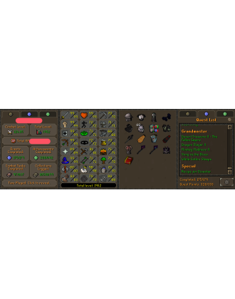 Main | Staker | TTL: 1952 | CL: 124 | QP: 326 [Max Melee, Avernic Defender, Fire Cape, B Gloves, Rigour, Augury, Ava's + MORE!]