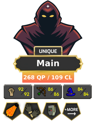 Main | TTL: 1783 | CL: 109 | QP: 268 [Fire Cape, B Gloves, Rigour, Augury, Ava's, MM1, DS2, Torso, DT2, SOTE + MORE!]