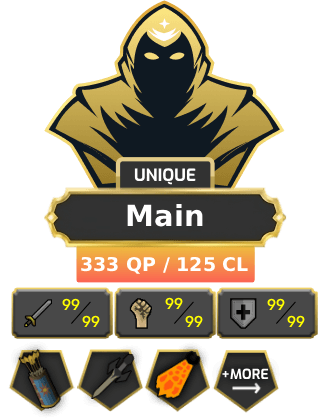 Main | Staker | TTL: 2002 | CL: 125 | QP: 333 [Max Melee, Dizana's Quiver, Avernic Defender, Fire Cape, B Gloves + MORE!]