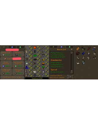 Main | TTL: 1703 | CL: 110 | QP: 219 [Fire Cape, B Gloves, Ava's, MM2, MM1, DS2, SOTE, Mithril Gloves, MA1 & MA2 + MORE!]