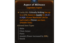 Aspect of Militance [Max Roll]