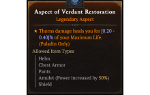 Aspect of Verdant Restoration [Max Roll]