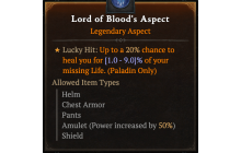 Lord of Blood's Aspect [Max Roll]