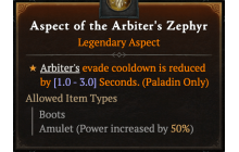 Aspect of the Arbiter's Zephyr [Max Roll]