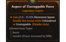 Aspect of Unstoppable Force [Max Roll]
