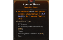 Aspect of Heresy [Max Roll]