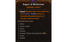 Aspect of Misfortune [Max Roll]