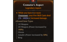 Cremator's Aspect [Max Roll]