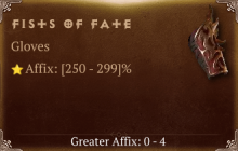 Fists of Fate [ ⭐️ Affix: HIGH ROLL] Reckoning SC