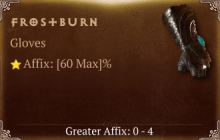 Frostburn [ ⭐️ Affix: MAX ROLL] Reckoning SC