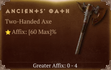 Ancients' Oath [ ⭐️ Affix: MAX ROLL] Reckoning SC