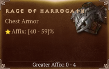 Rage of Harrogath [ ⭐️ Affix: HIGH ROLL] Reckoning SC