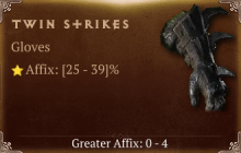 Twin Strikes [ ⭐️ Affix: HIGH ROLL] Reckoning SC