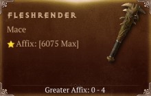 Fleshrender [ ⭐️ Affix: MAX ROLL] Reckoning SC