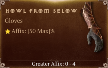 Howl from Below [ ⭐️ Affix: MAX ROLL] Reckoning SC