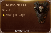 Lidless Wall [ ⭐️ Affix: HIGH ROLL] Reckoning SC
