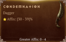 Condemnation [ ⭐️ Affix: HIGH ROLL] Reckoning SC