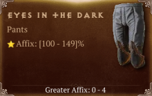 Eyes in the Dark [ ⭐️ Affix: HIGH ROLL] Reckoning SC