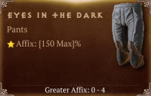 Eyes in the Dark [ ⭐️ Affix: MAX ROLL] Reckoning SC