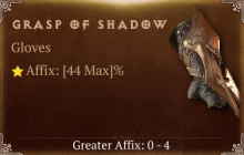 Grasp of Shadow [ ⭐️ Affix: MAX ROLL] Reckoning SC