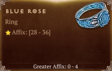 Blue Rose [ ⭐️ Affix: HIGH ROLL] Reckoning SC
