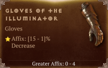 Gloves of the Illuminator [ ⭐️ Affix: HIGH ROLL] Reckoning SC