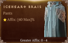 Iceheart Brais [ ⭐️ Affix: MAX ROLL] Reckoning SC