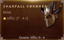 Starfall Coronet [ ⭐️ Affix: HIGH ROLL] Reckoning SC
