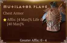 Mutilator Plate [ ⭐️ Affix: MAX ROLL] Reckoning SC