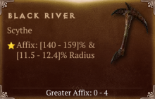 Black River [ ⭐️ Affix: HIGH ROLL] Reckoning SC