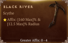 Black River [ ⭐️ Affix: MAX ROLL] Reckoning SC