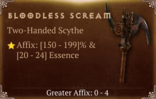 Bloodless Scream [ ⭐️ Affix: HIGH ROLL] Reckoning SC