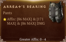 Arreat's Bearing [ ⭐️ Affix: MAX ROLL] Reckoning SC