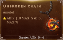 Unbroken Chain [ ⭐️ Affix: MAX ROLL] Reckoning SC