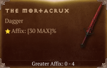 The Mortacrux [ ⭐️ Affix: MAX ROLL] Reckoning SC