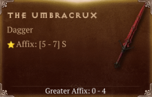 The Umbracrux [ ⭐️ Affix: HIGH ROLL] Reckoning SC