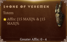 Stone of Vehemen [ ⭐️ Affix: MAX ROLL] Reckoning SC