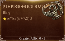 Pitfighter&rsquo;s Gull [ ⭐️ Affix: MAX ROLL] Reckoning SC