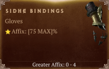 Sidhe Bindings [ ⭐️ Affix: MAX ROLL] Reckoning SC