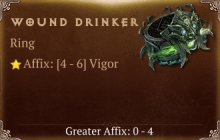 Wound Drinker [ ⭐️ Affix: HIGH ROLL] Reckoning SC