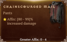 Chainscourged Mail [ ⭐️ Affix: HIGH ROLL] Reckoning SC