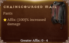 Chainscourged Mail [ ⭐️ Affix: MAX ROLL] Reckoning SC