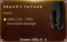 Death's Pavane [ ⭐️ Affix: HIGH ROLL] Reckoning SC
