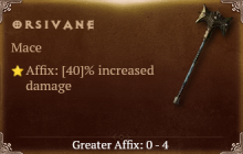 Orsivane [ ⭐️ Affix: MAX ROLL] Reckoning SC