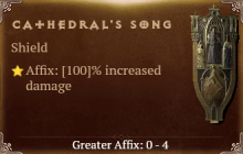 Cathedral's Song [ ⭐️ Affix: MAX ROLL] Reckoning SC