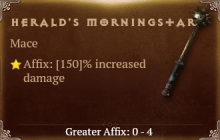 Herald's Morningstar [ ⭐️ Affix: MAX ROLL] Reckoning SC