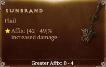 Sunbrand [ ⭐️ Affix: HIGH ROLL] Reckoning SC