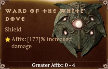 Ward of the White Dove [ ⭐️ Affix: MAX ROLL] Reckoning SC